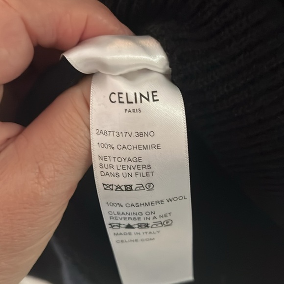 Celine Black Cashmere and gold buttons Cardigan Sweater - Picture 9 of 9